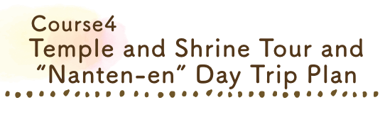 Temple and Shrine Tour and Nanten-en Day Trip Plan